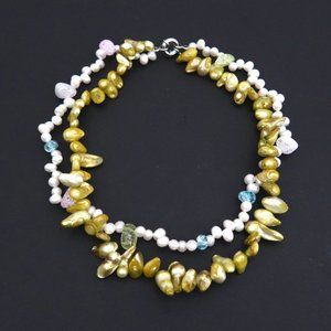 Pearl double strand necklace